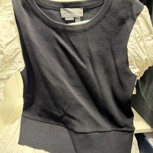 Anthropologie Black and Cream Blouse